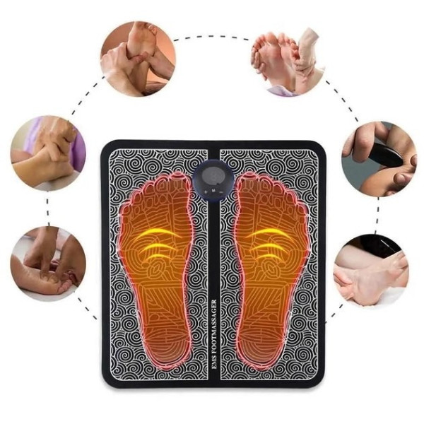 Массажер для ног Ems Foot Massager електрический коврик миостимулятор для ног стимулирующий кровообращение