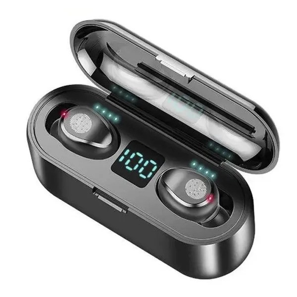 Беспроводные Bluetooth наушники Amoi F9 2000 mah черные блютуз нашники