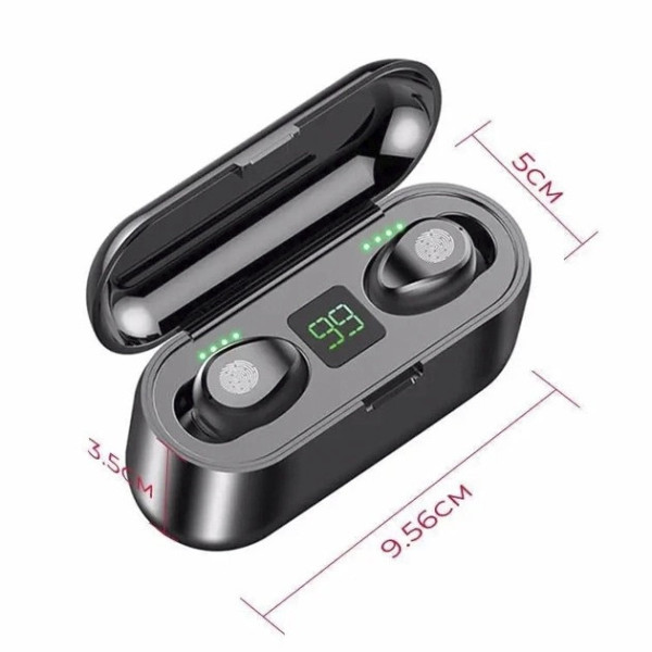 Беспроводные Bluetooth наушники Amoi F9 2000 mah черные блютуз нашники