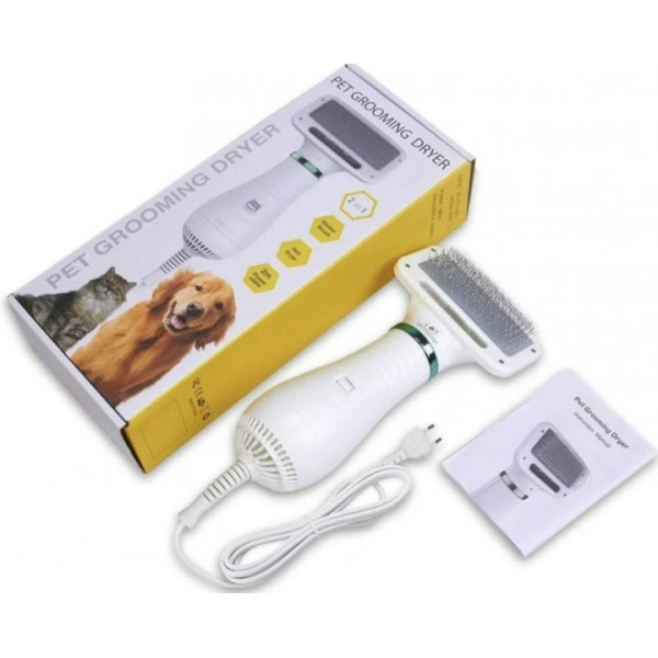 Фен щетка для шерсти животных Pet Grooming Dryer WN 10 2в1 белая