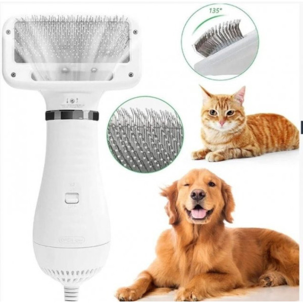 Фен щетка для шерсти животных Pet Grooming Dryer WN 10 2в1 белая