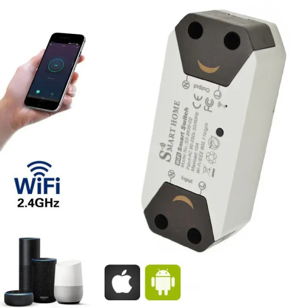 Беспроводной WiFi выключатель реле для умного дома Home 10Ас приложением iOS