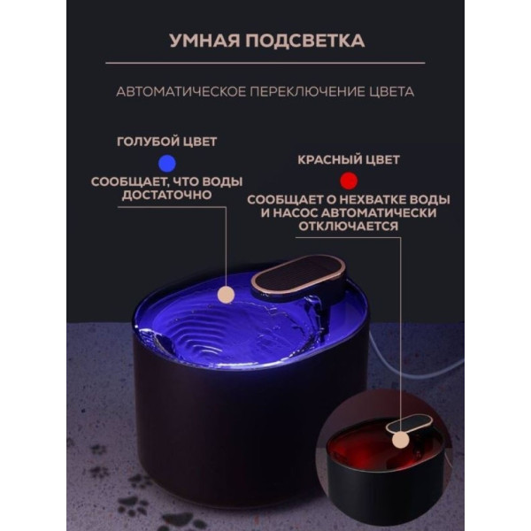 Автоматическая бесшумная поилка фонтан LY-292 3л с фильтром для животных