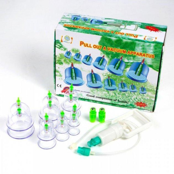 Массажные вакуумные банки для терапии Pull Out A Vacuum Apparatus 12 шт