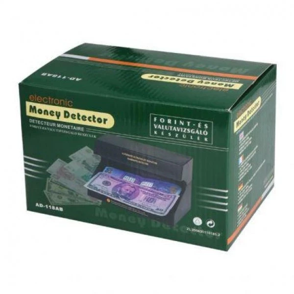 Ультрафиолетовый детектор валют настольный Money Detector AD-118-AB Черный