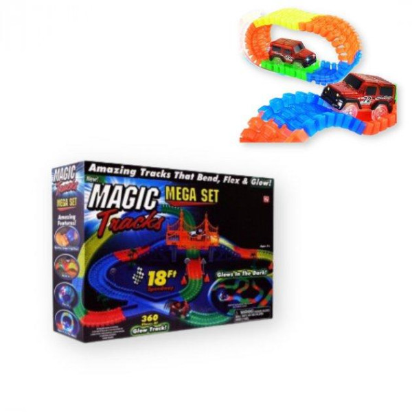 Magic tracks светящаяся гибкая дорога, гоночная трасса на 360 деталей