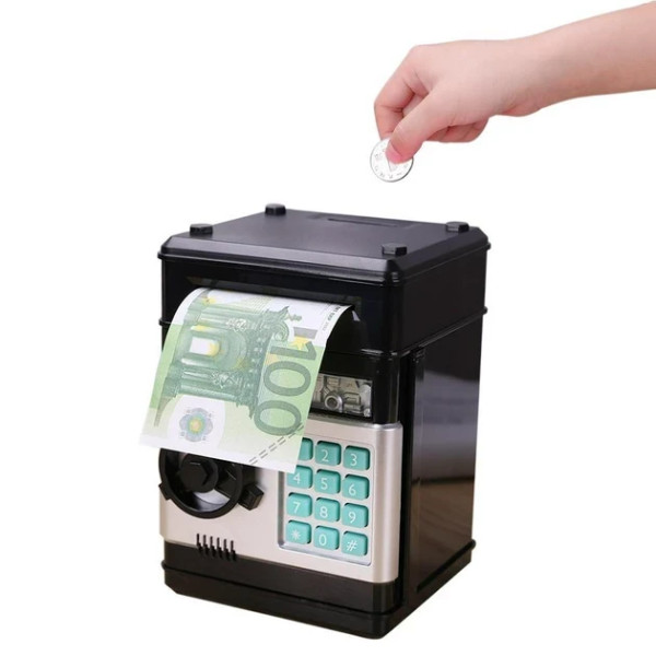 Игрушечный сейф копилка Number Bank Чёрный с кодовым замком