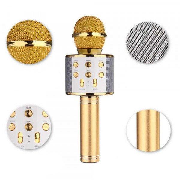 Беспроводной микрофон Wster WS-858 микрофон для караоке с Bluetooth