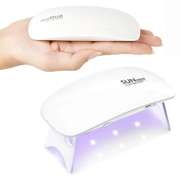 Лампа для сушки гель лака SUN WHITE 6W UV/LED для полимеризации