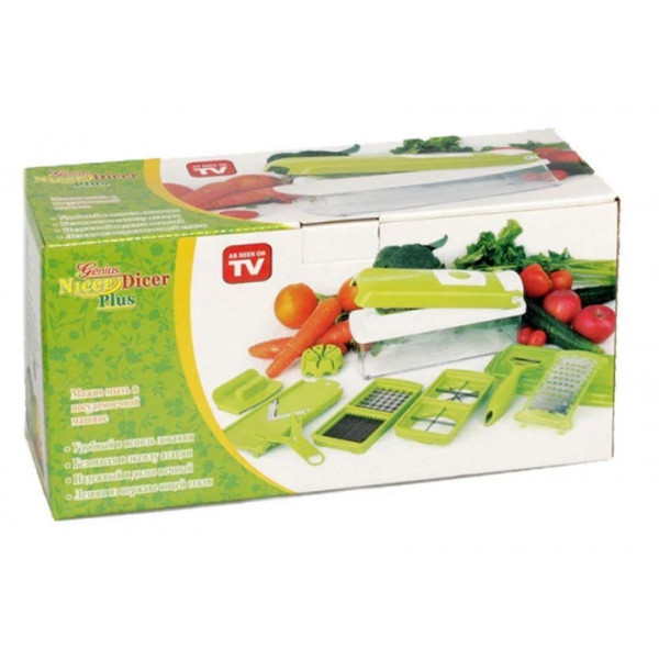 Овощерезка Nicer Dicer Plus Салатовый Найсер Дайсер Плюс