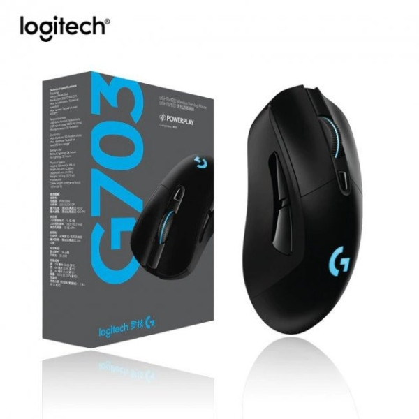 Беспроводная USB черная игровая мышь G703 Hero 16K Lightspeed Gaming Mouse