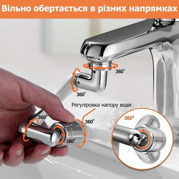 Поворотная головка-насадка Faucet Splash Head для смесителя с аэратором на кран
