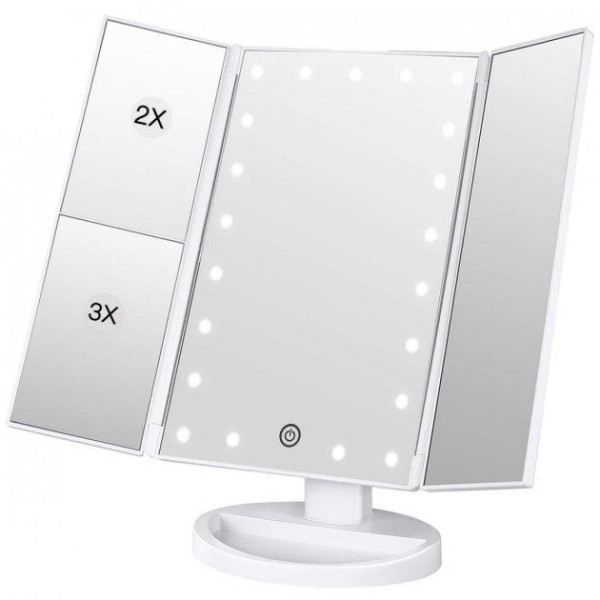 SUPERSTAR MAGNIFYING MIRROR складное косметическое зеркало настольное с подсветкой