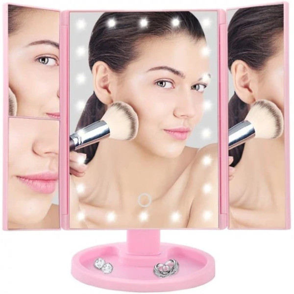 SUPERSTAR MAGNIFYING MIRROR складное косметическое зеркало настольное с подсветкой
