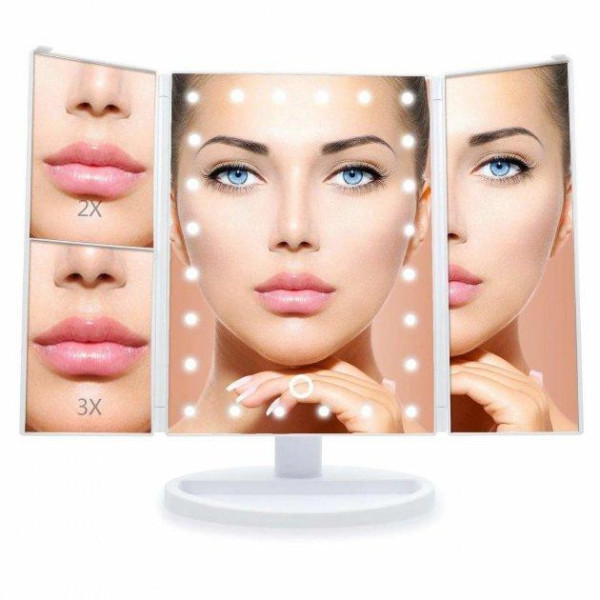 SUPERSTAR MAGNIFYING MIRROR складное косметическое зеркало настольное с подсветкой