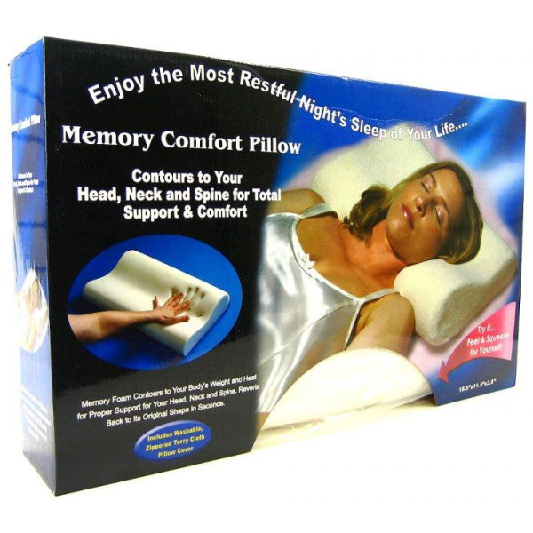 Ортопедическая подушка Memory Pillow с эффектом запоминания формы