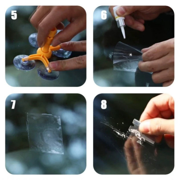Комплект Sunroz Windshield Repair Kit для ремонта лобового стекла