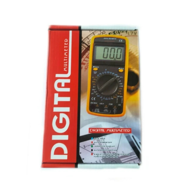 Портативный DT-9205 цифровой мультиметр с дисплеем для измерения силы тока, напряжения и опоры