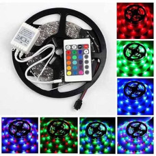 Влагозащищенная светодиодная лента UKC 3528 SMD RGB 5 метров с контроллером и блоком питания