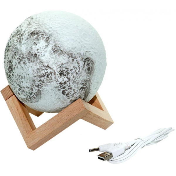 Ночник 3D аккумуляторная Луна Светильник 5 режимов 5 цветов USB 3D Moon Touch