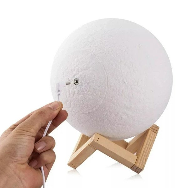 Ночник 3D аккумуляторная Луна Светильник 5 режимов 5 цветов USB 3D Moon Touch