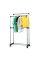 Стойка для одежды и обуви Double Pole Clothes Horse телескопическая вешалка