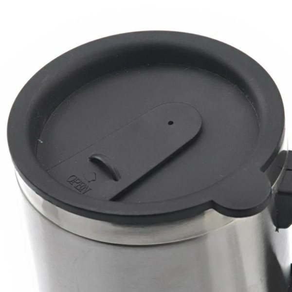 Автомобильная термокружка с подогревом Electric Mug на 400 мл серебро