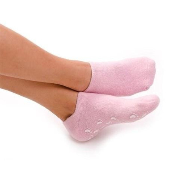 Розовые увлажняющие гелевые носочки SPA Gel Socks с приятным ароматом