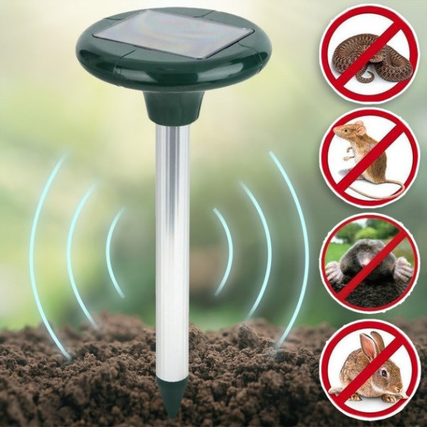 Солнечный отпугиватель кротов Solar Rodent Repeller ультразвуковой для грызунов