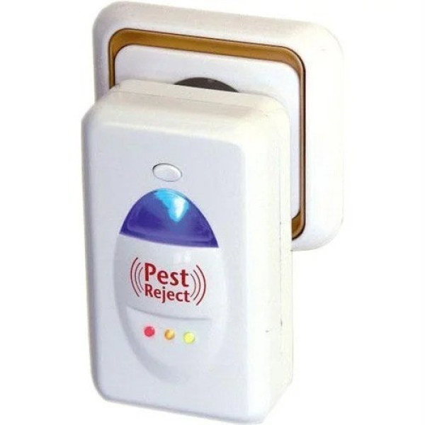 Отпугиватель ультразвуковой PEST REJECT White от мышей, грызунов и насекомых