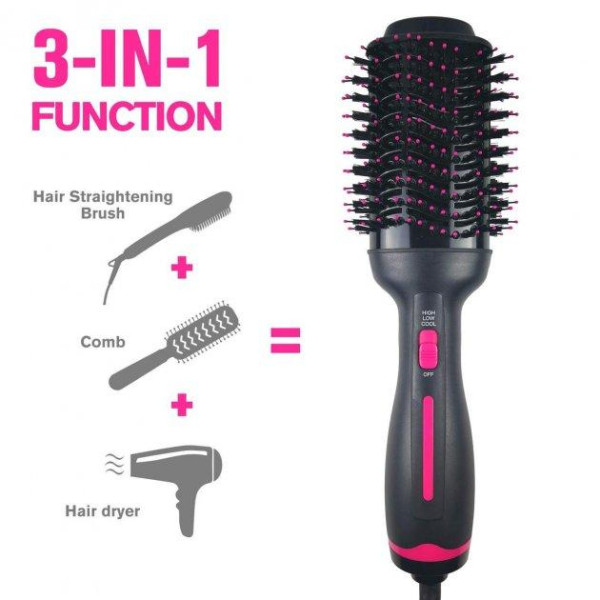 Фен-щетка 3 в 1 One step Hair Dryer мощностью 1000 Вт для укладки волос
