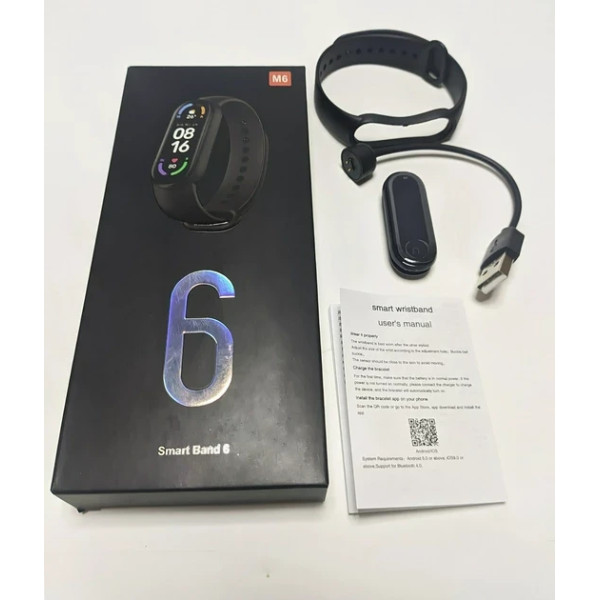 Спортивный фитнес-браслет FitPro Band M6 черный