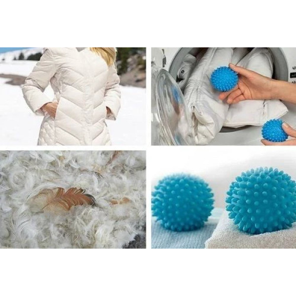 Бельевые мячики для стирки Dryer Balls в комплекте из 2 штук для разбивания комков