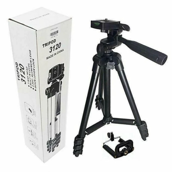 Портативный металлический штатив Tripod 3120 для телефона и фотоаппарата