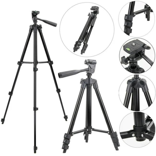 Портативный металлический штатив Tripod 3120 для телефона и фотоаппарата