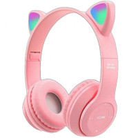 Детские беспроводные Bluetooth наушники с подсветкой Y47 Cat Ear с ушками