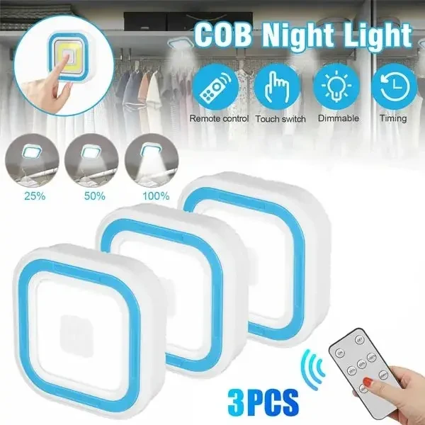 Комплект LED Квадратных светильников с пультом и таймером LED light with Remote Control Set (3 светильника)