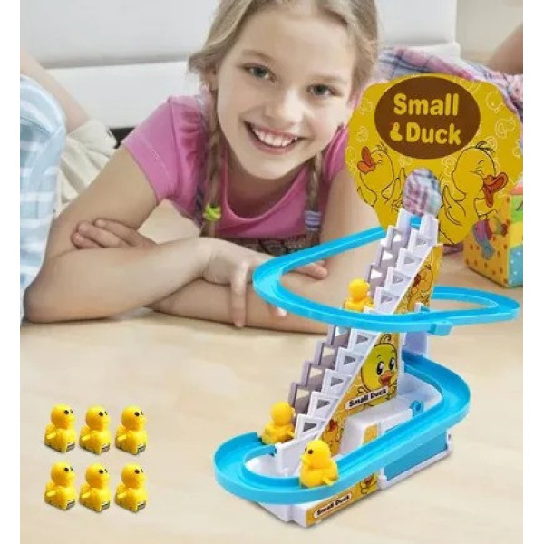 Интерактивная игра Утиная гоночная трасса Small Duck Детские музыкальные горки – эскалатор подъемник