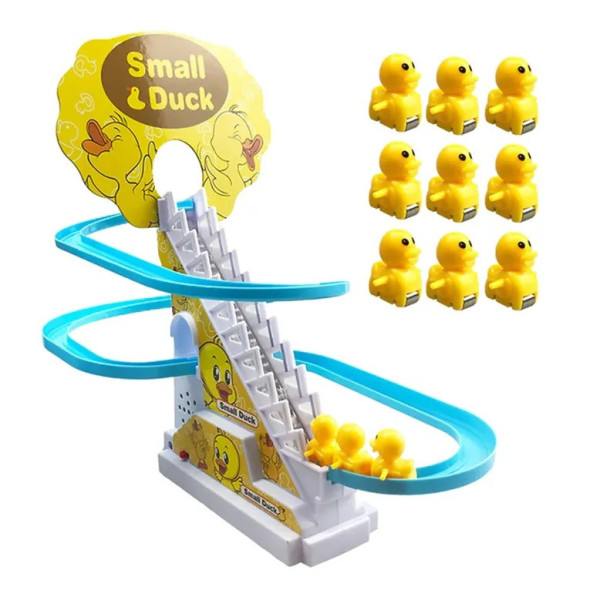 Интерактивная игра Утиная гоночная трасса Small Duck Детские музыкальные горки – эскалатор подъемник