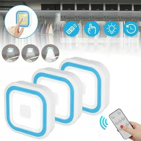 Комплект LED Квадратных светильников с пультом и таймером LED light with Remote Control Set (3 светильника)