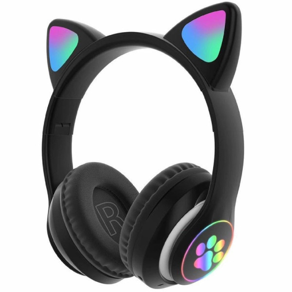 Наушники беспроводные LED с кошачьими ушками STN-28 разные цвета