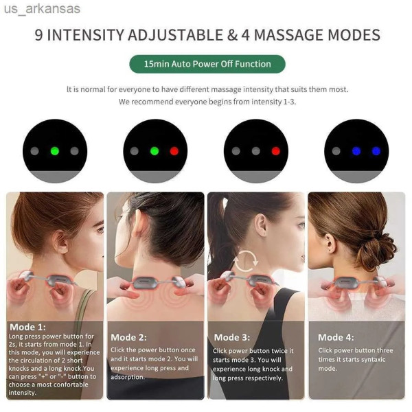 Импульсный электромассажер для шеи и плеч LY-480, NECK MASSAGER электромассажер для трапеции