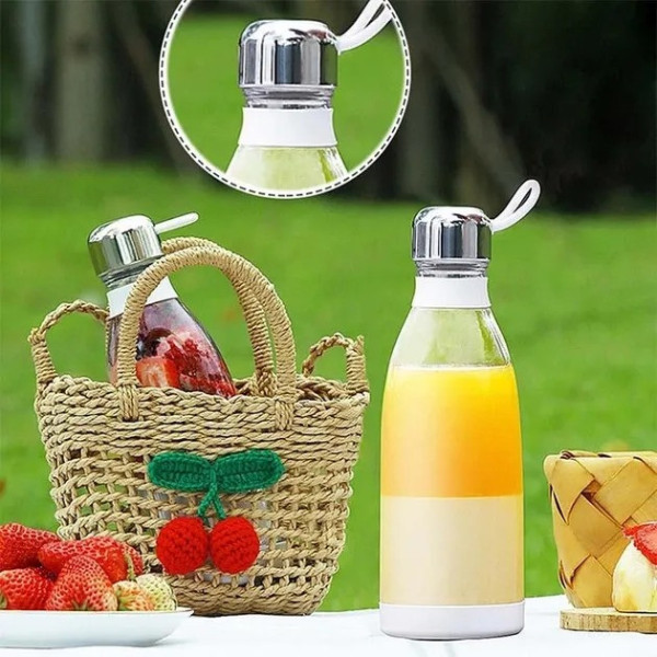 Мини блендер-бутылка для смузи Juicer, портативный аккумуляторный, 350 мл