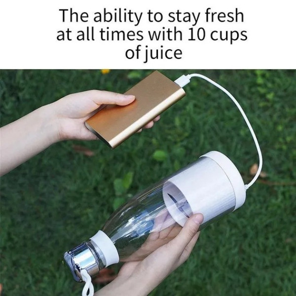 Мини блендер-бутылка для смузи Juicer, портативный аккумуляторный, 350 мл