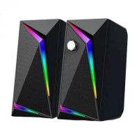MUSIC D.J. M-110C, проводные компьютерные колонки с RGB подсветкой для настольного ПК