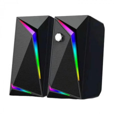 MUSIC D.J. M-110C, проводные компьютерные колонки с RGB подсветкой для настольного ПК