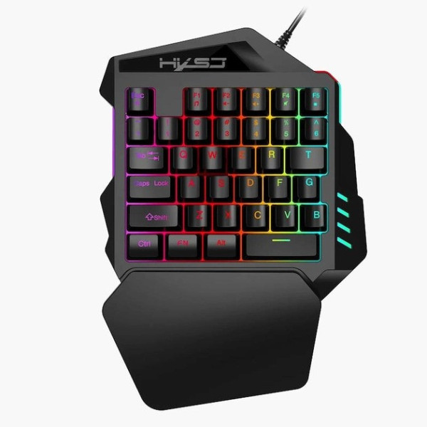 Набор для игр 198I G506: проводная мини-клавиатура и мышь, черные