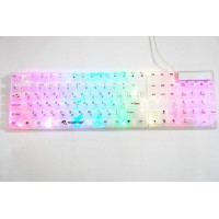 Мембранная клавиатура Yelandar AN-T20, проводная с RGB подсветкой, белая