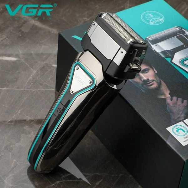 Аккумуляторная электробритва VGR V-333 для лица, подходит для сухого и влажного бритья