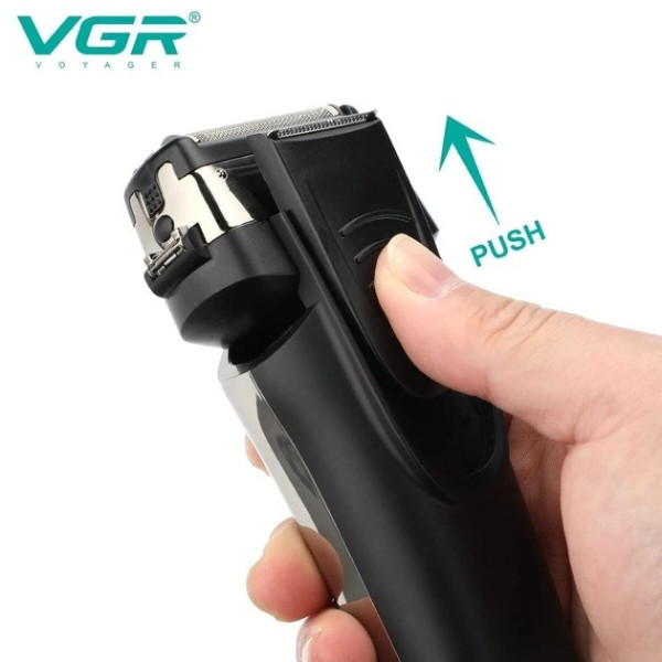 Аккумуляторная электробритва VGR V-333 для лица, подходит для сухого и влажного бритья